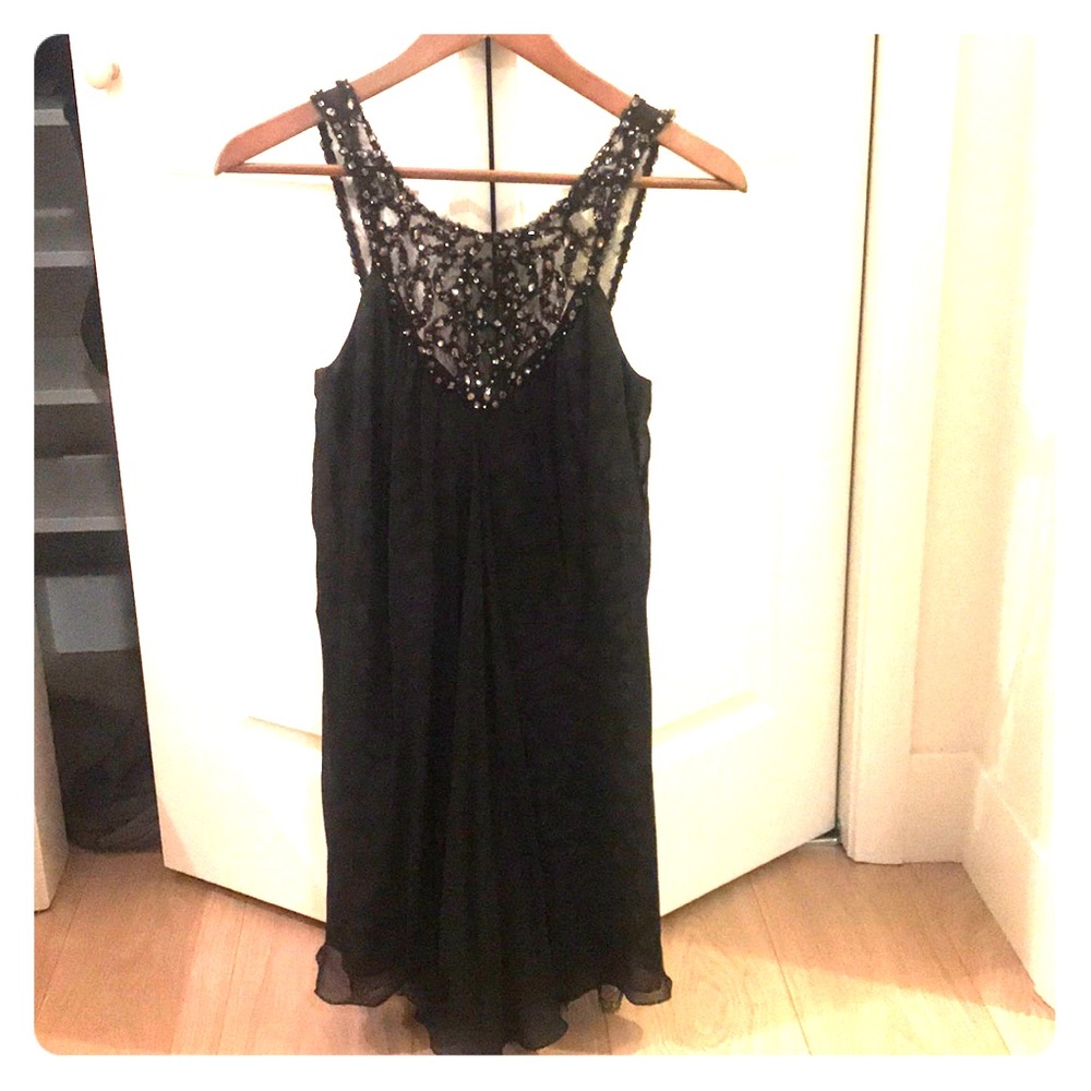 Layered, lace, cheetah print, black chiffon